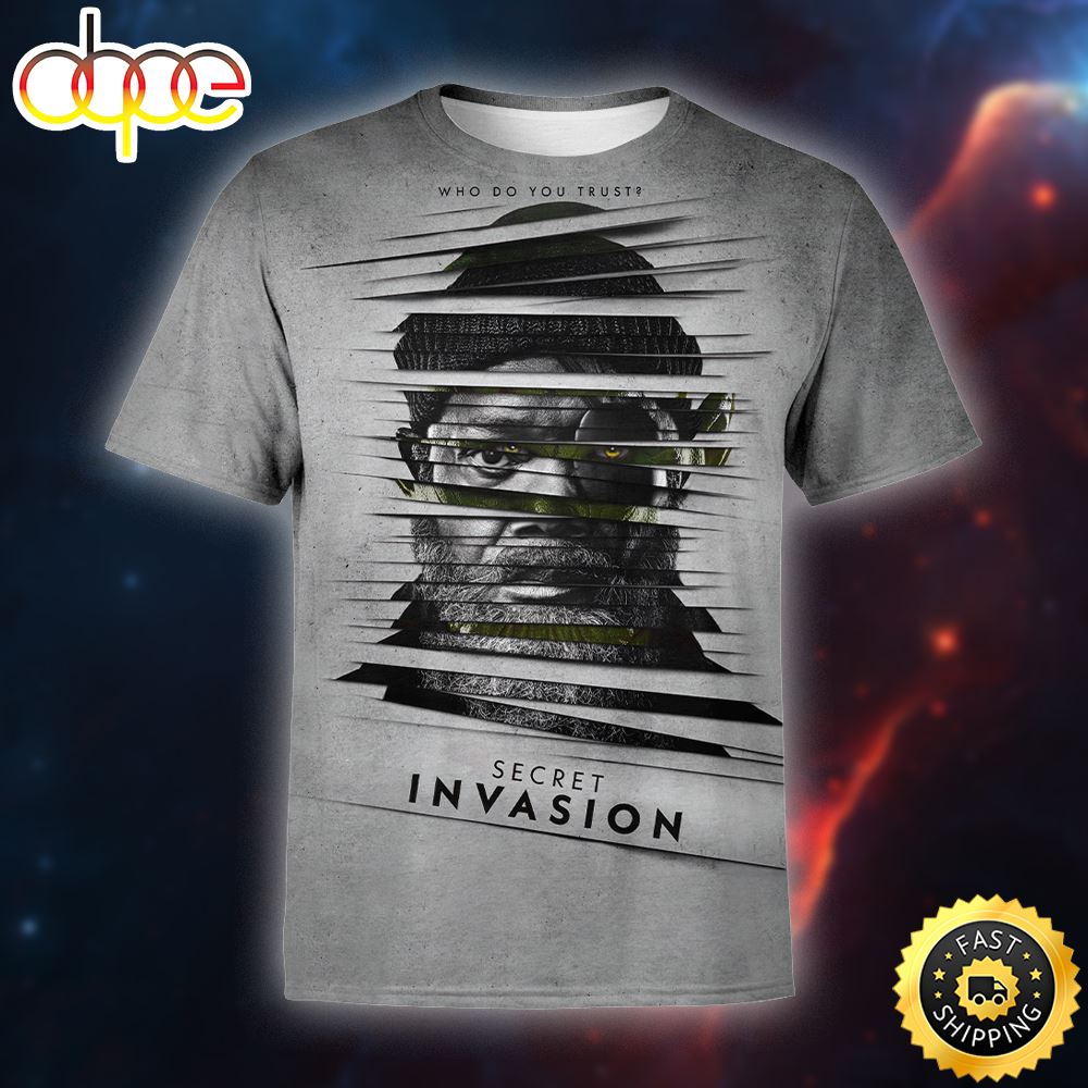 Marvel Studios Secret Invasion Who Do You Trust All Over Print T Shirt G7m10o