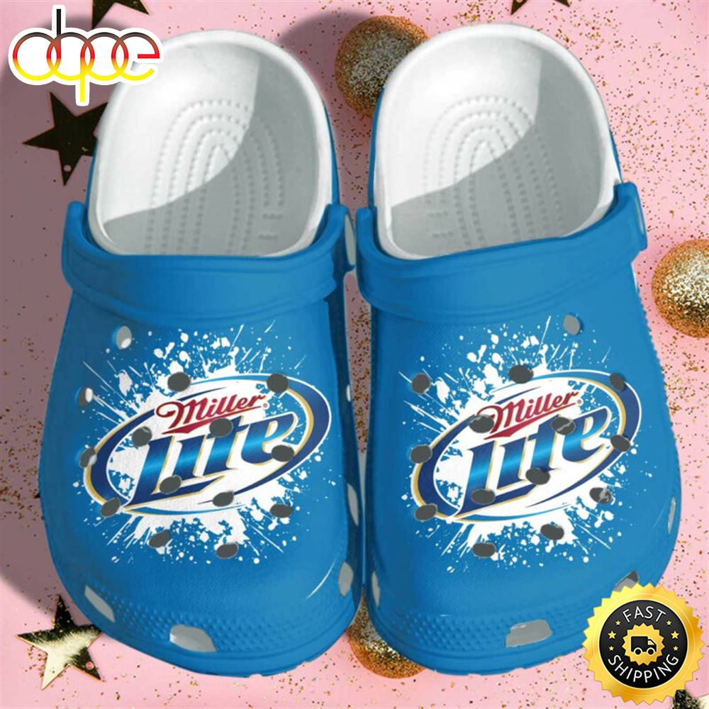 Miller Lite Funny Shoes Crocs For Men Women Beer Drinkin Croc Gifts Fathers