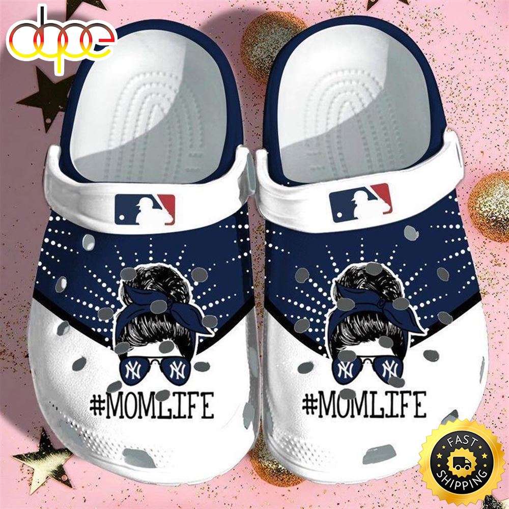New York Yankees Mom Life Teams Gift For Fans Rubber Crocs Crocband Clogs Comfy Footwear Xdzjoz