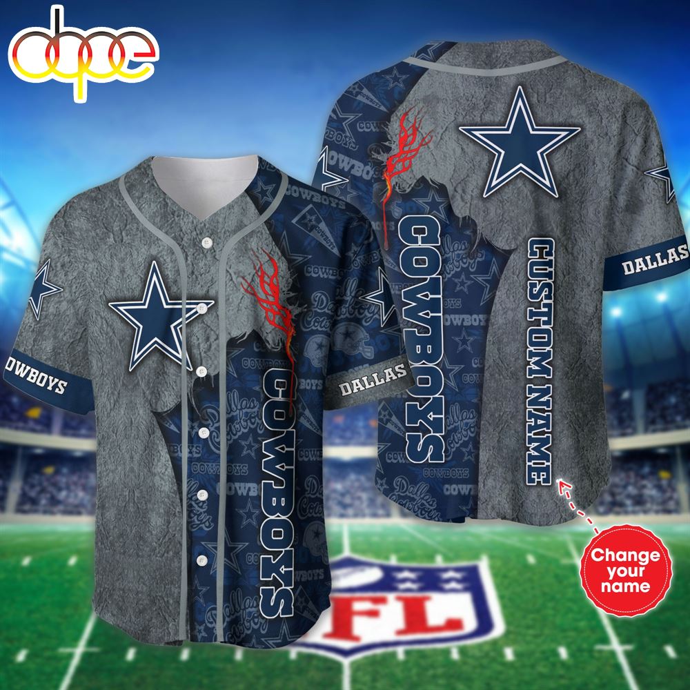 Nfl Personalized Dallas Cowboys Baseball Jersey Shirt For Fans Jsurrg