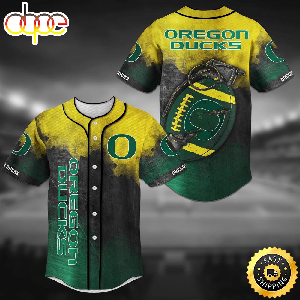 Oregon Ducks Grenade Classic NFL Baseball Jersey Shirt