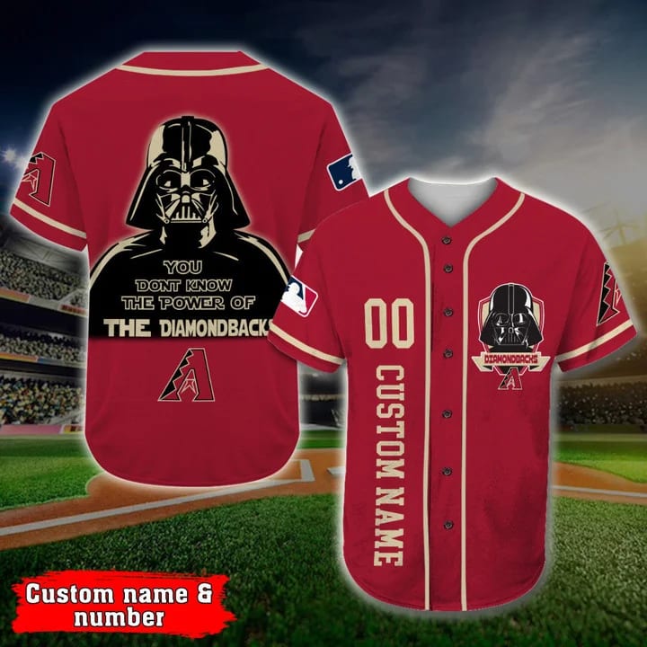 Personalized Arizona Diamondbacks Darth Vader Star Wars All Over Print 3d Baseball Jersey Ndmfpx