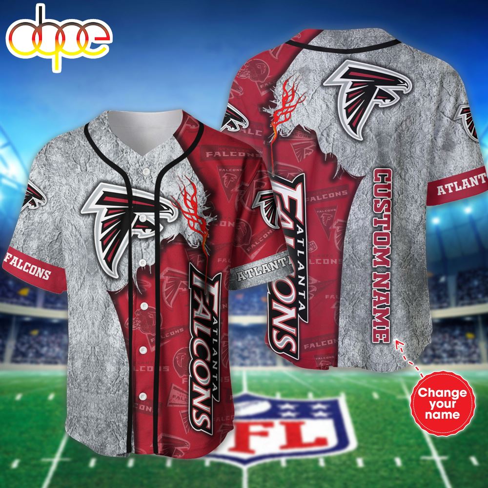 Personalized Atlanta Falcons Baseball Jersey Shirt For Fans Sjo3eq