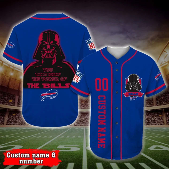 Personalized Buffalo Bills Darth Vader Star Wars All Over Print 3d Baseball Jersey Cxvpvv
