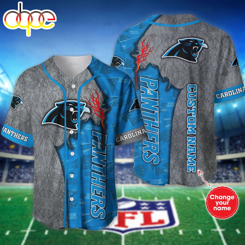 Personalized Carolina Panthers Baseball Jersey Shirt For Fans K8vqsn