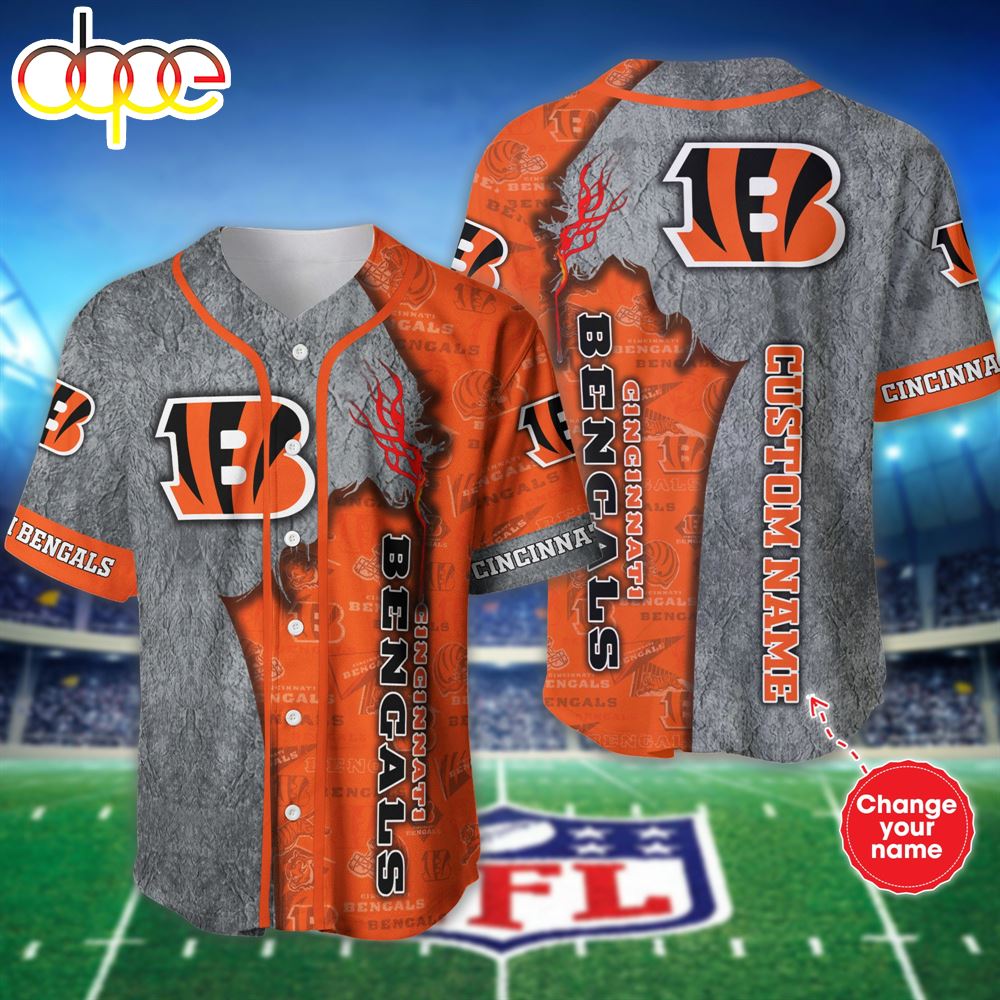 Personalized Cincinnati Bengals Baseball Jersey Shirt For Fans Qzwytj