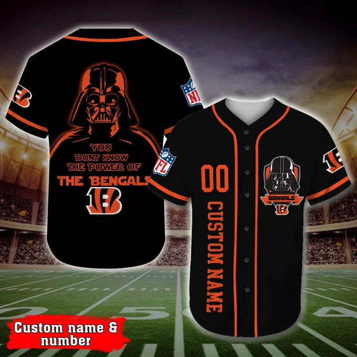 Personalized Cincinnati Bengals Darth Vader Star Wars All Over Print 3d Baseball Jersey Dzco4z