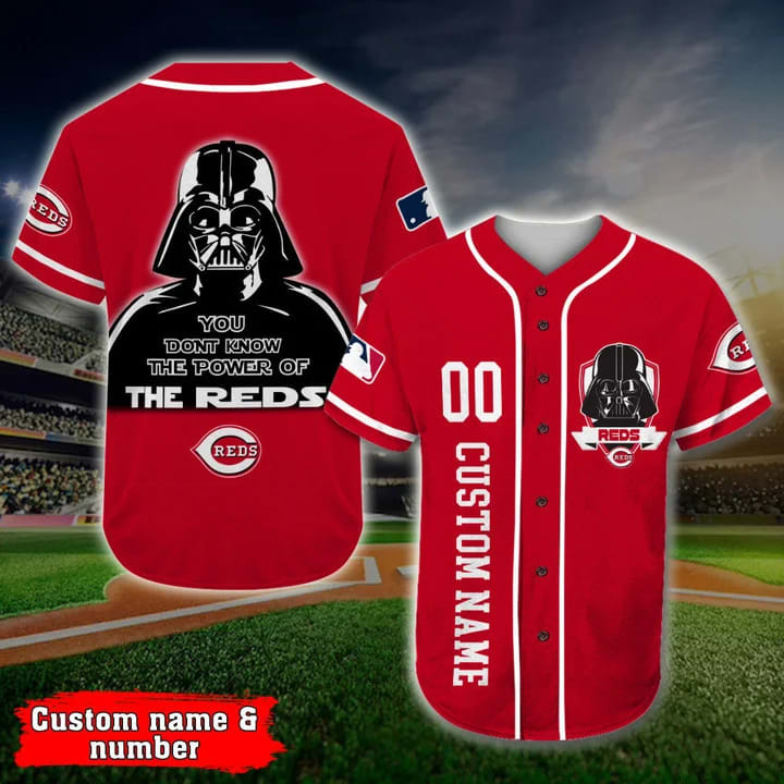 Personalized Cincinnati Reds Darth Vader Star Wars All Over Print 3d Baseball Jersey Aowbwq