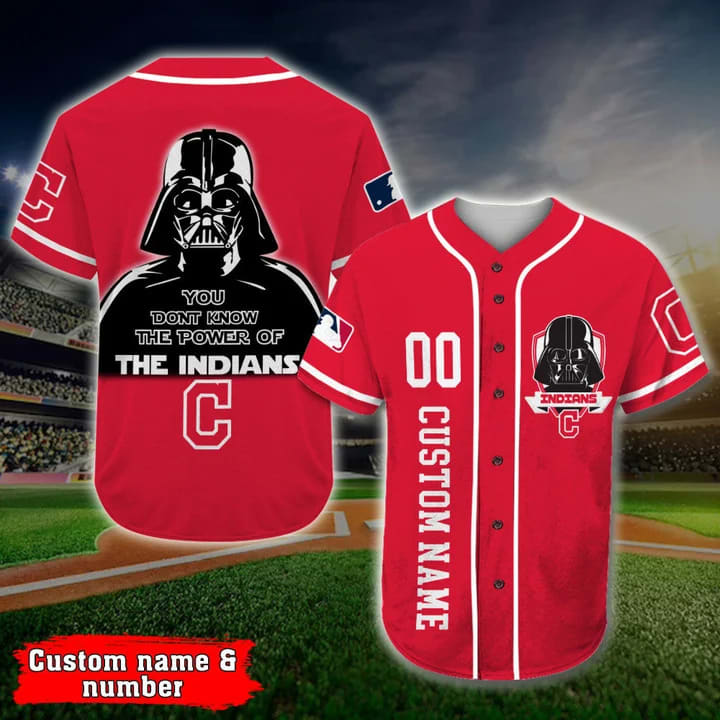 Personalized Cleveland Indians Darth Vader Star Wars All Over Print 3d Baseball Jersey Glpvvs