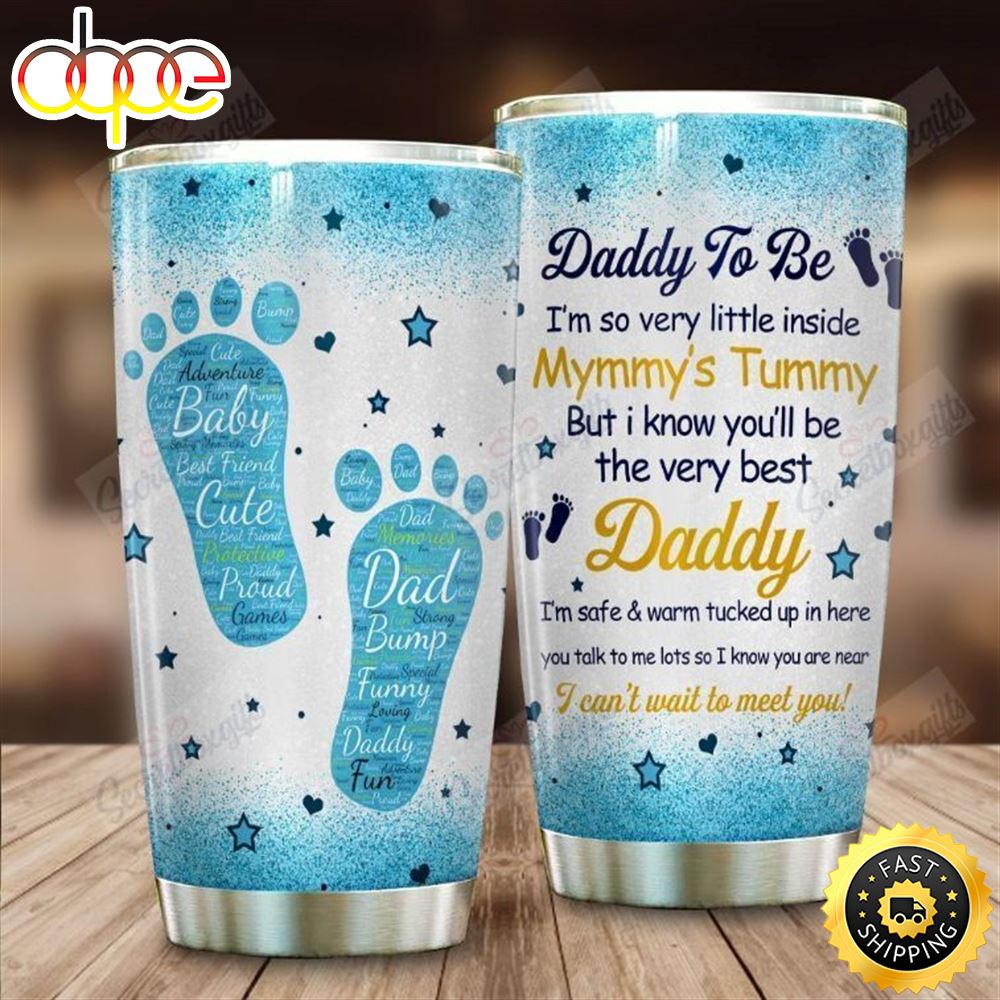 Personalized Daddy To Be Gift For Lover Day Travel Tumbler Ejo23u