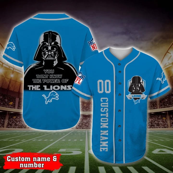Personalized Detroit Lions Darth Vader Star Wars All Over Print 3d Baseball Jersey Arffpa