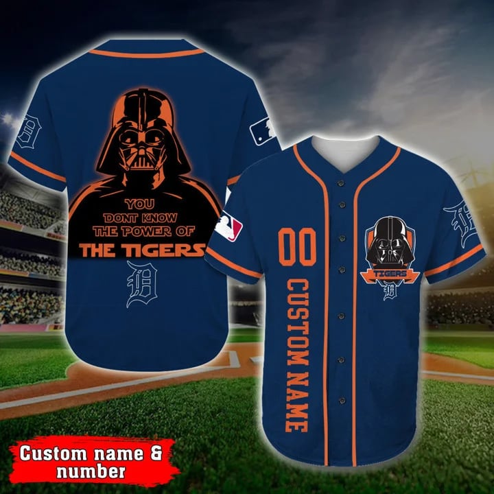 Personalized Detroit Tigers Darth Vader Star Wars All Over Print 3d Baseball Jersey Z0eboy
