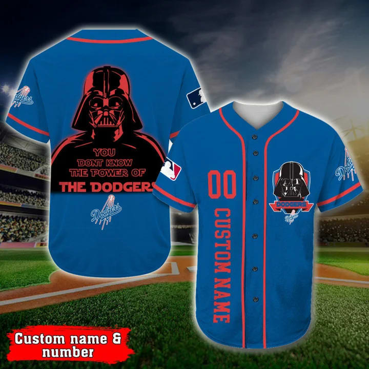 Personalized Los Angeles Dodgers Darth Vader Star Wars All Over Print 3d Baseball Jersey Shirt L0gokq