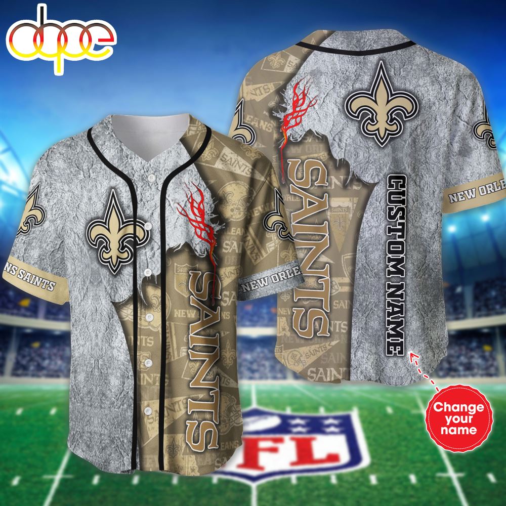 Personalized New Orleans Saints Baseball Jersey Shirt For Fans
