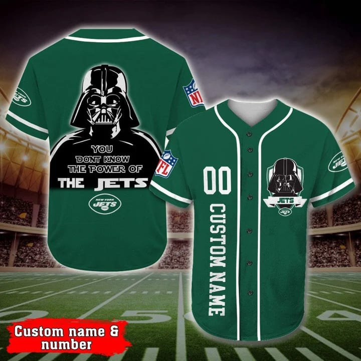 Personalized New York Jets Darth Vader Star Wars All Over Print 3d Baseball Jersey Wbnubo