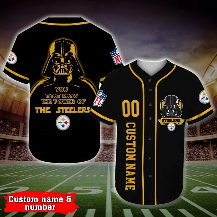 Personalized Pittsburgh Steelers Darth Vader Star Wars All Over Print 3d Baseball Jersey Ukne9x