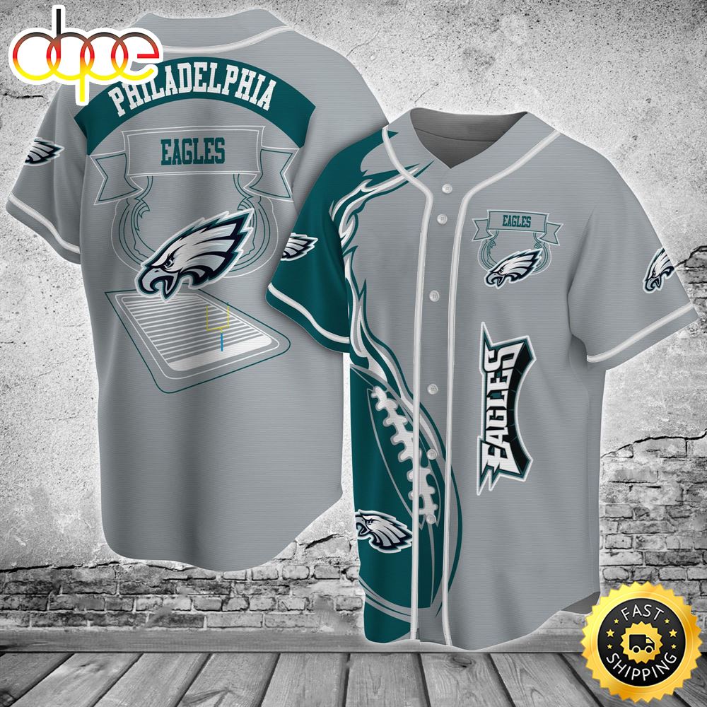 Philadelphia Eagles Modern NFL Baseball Jersey Shirt Qcmjas