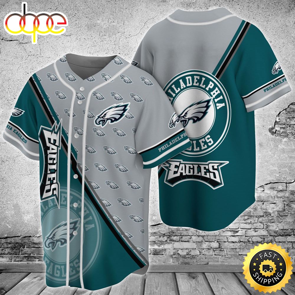 Philadelphia Eagles New Design NFL Baseball Jersey Shirt Ufbl54