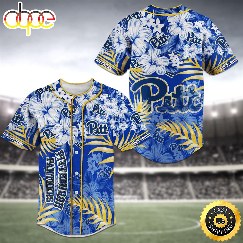 Pittsburgh Panthers Flower Classic NFL Baseball Jersey Shirt Au5o8v
