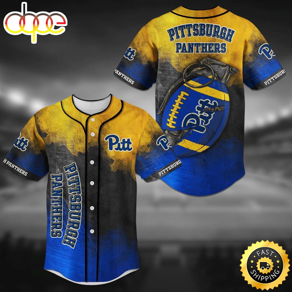 Pittsburgh Panthers Grenade Classic NFL Baseball Jersey Shirt Nyy0zd
