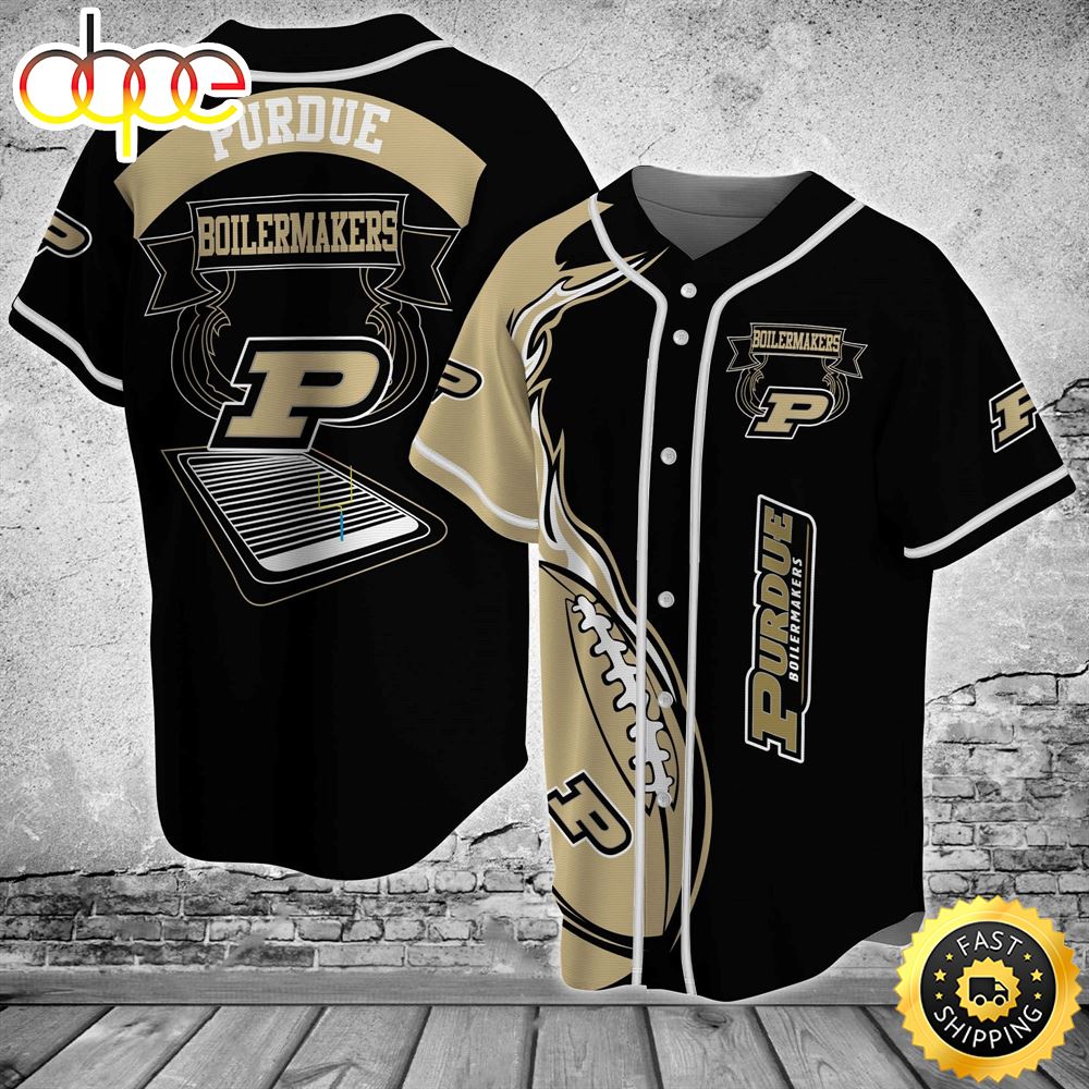 Purdue Boilermakers Classic Baseball Jersey Shirt Y4suep