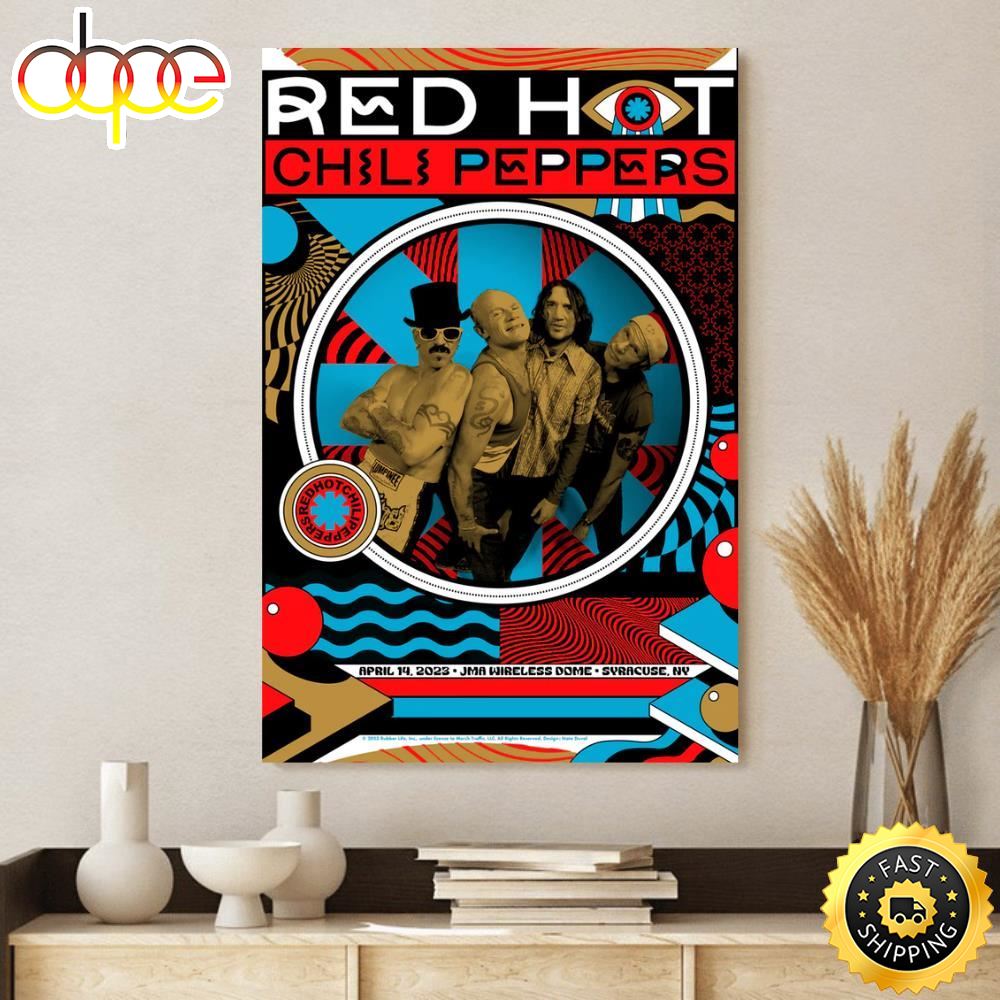 Red Hot Chili Peppers Syracuse April 14 Tour 2023 Poster Canvas Sa9w7z
