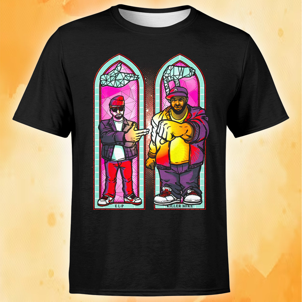 Run The Jewels RTJ Stained Glass Print Tshirt