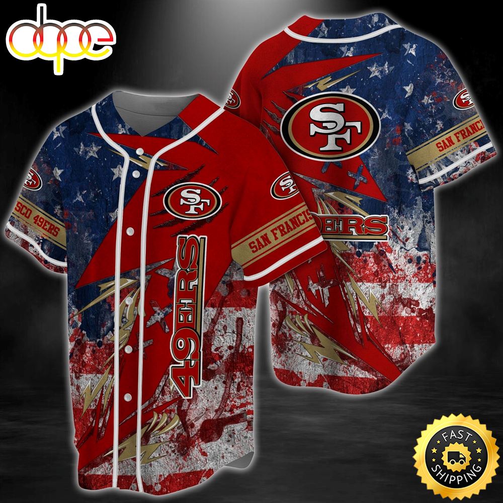 San Francisco 49ers NFL Baseball Jersey Shirt Basic Tybivp
