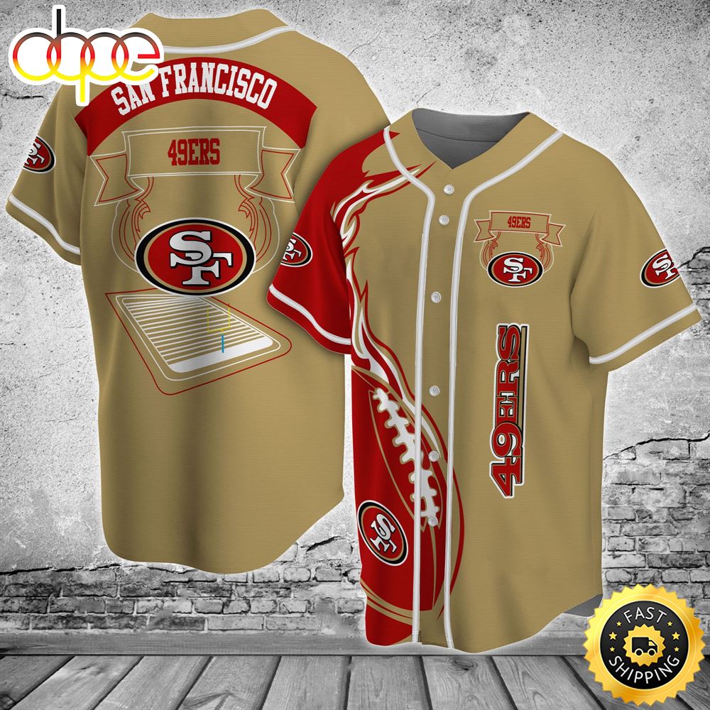 San Francisco 49ers NFL Baseball Jersey Shirt Qhyrum