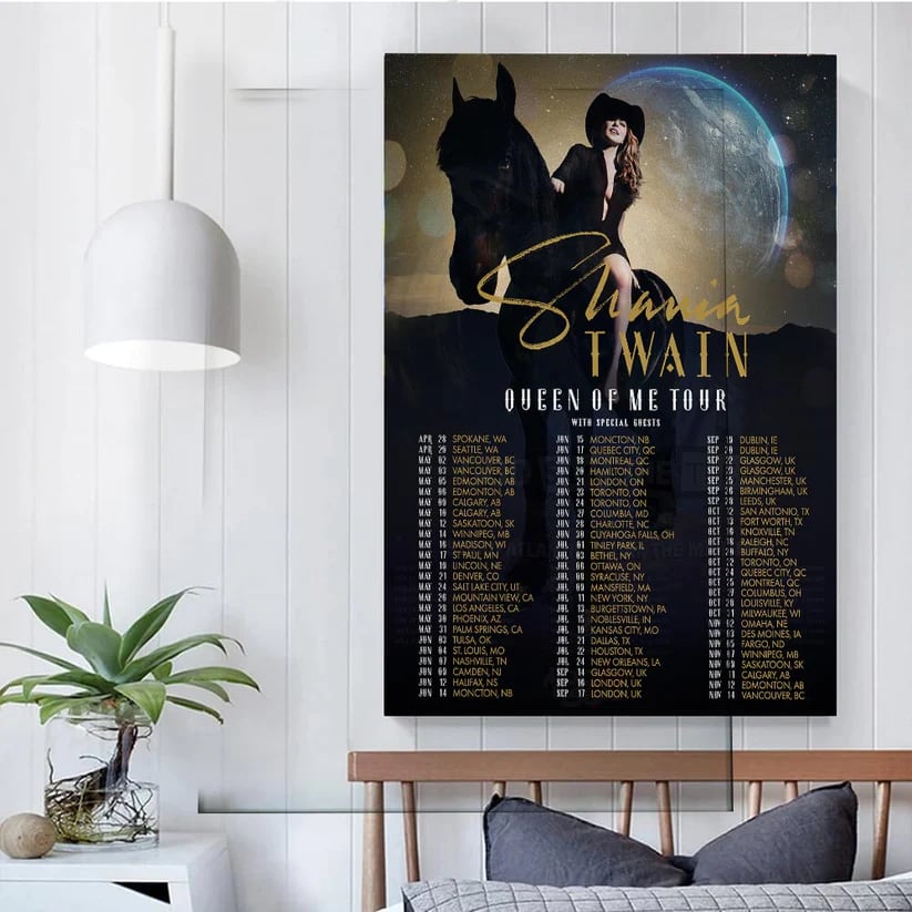 Shania Twain Queen Of Me Tour 2023 World Tour Music 2023 Unisex Gift For Fan Poster Canvas Gpzfan