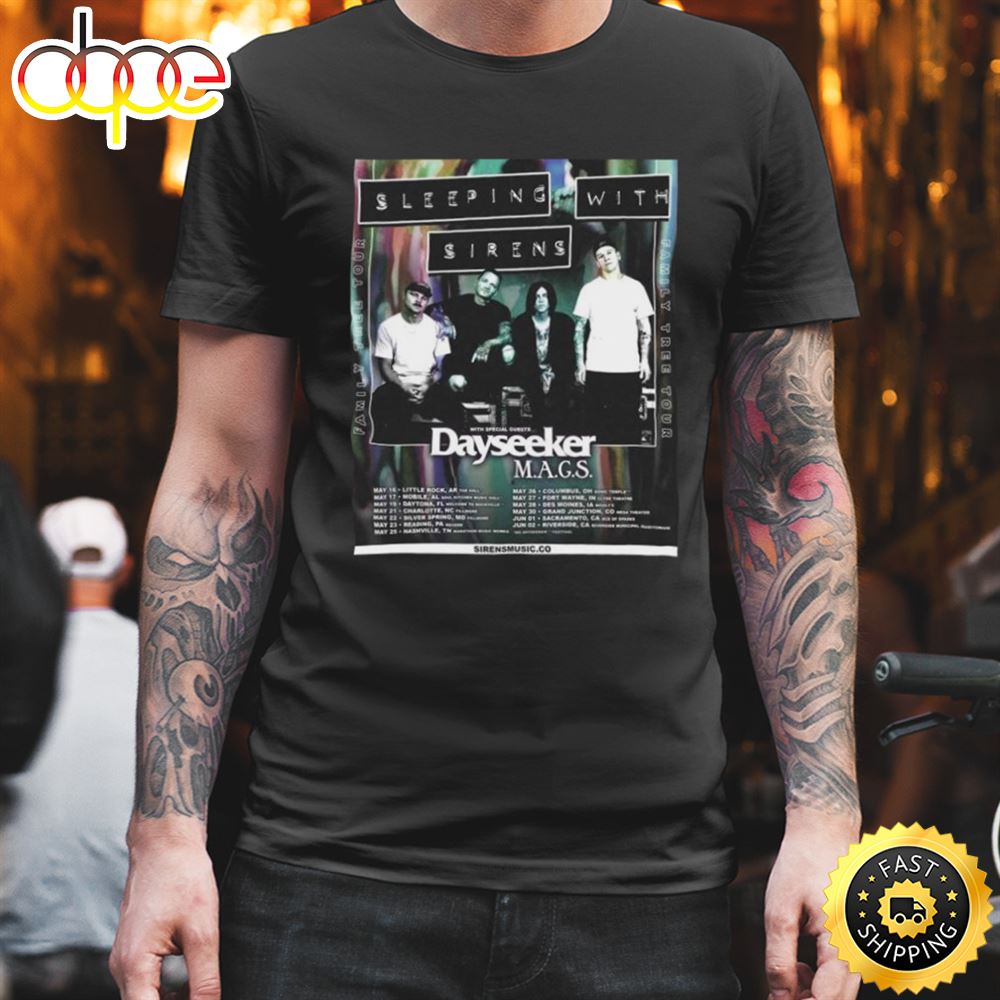 Sleeping With Sirens Announce Family Tree Tour 2023 Unisex Black T ...