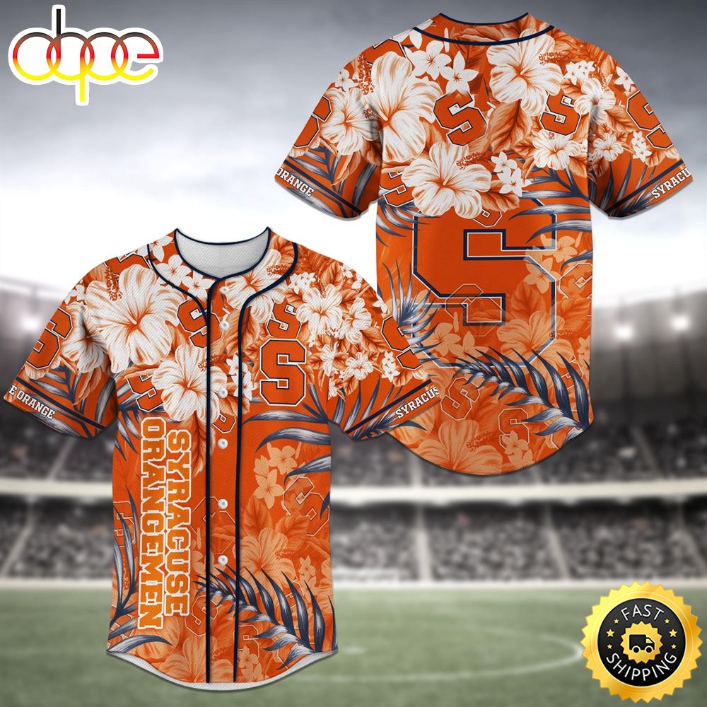 Syracuse Orange Flower Classic Baseball Jersey Shirt Kieurs