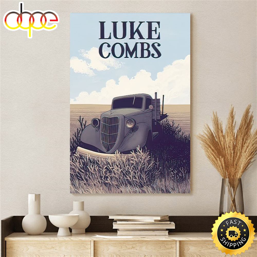 The Lukecombs 2023 World Tour Stops In Indianapolis Poster Canvas Avmsot