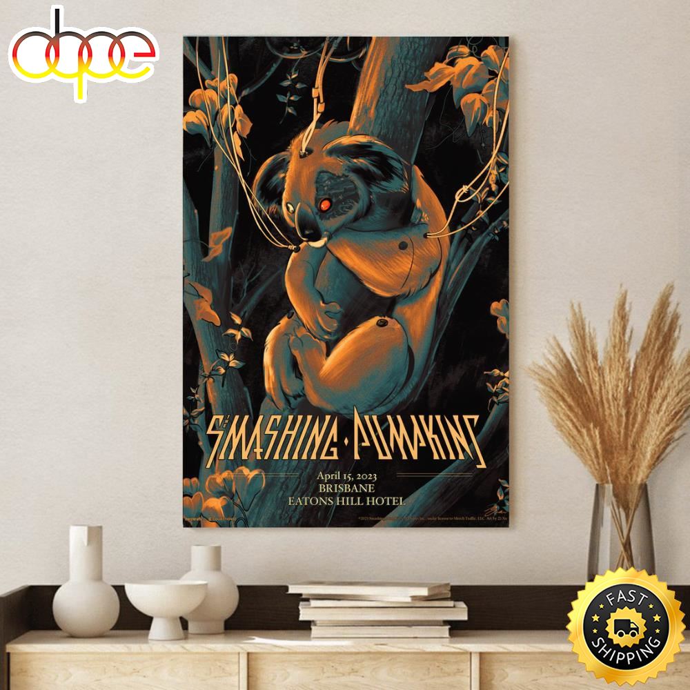 The Smashing Pumpkins Brisbane April 15 Tour 2023 Poster Canvas Cbihul