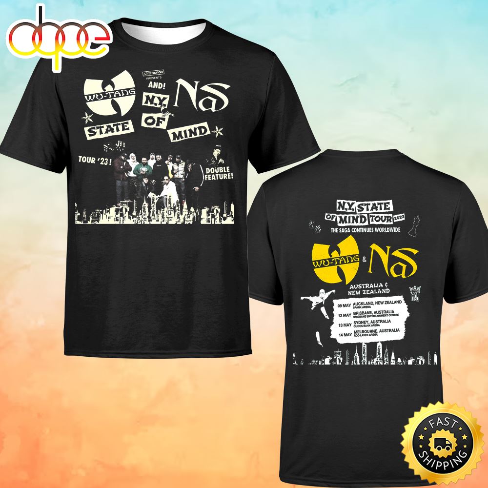 Wu Tang And Nas State Of Mind Tour 2023 Australia New Zealand Unisex Basic T Shirt Ttnktp