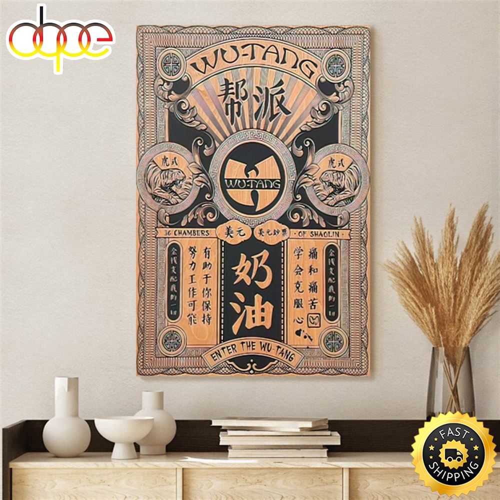 Wutang Clan Tour 2023 Enter The Wu Tang Poster Canvas Sdlf05