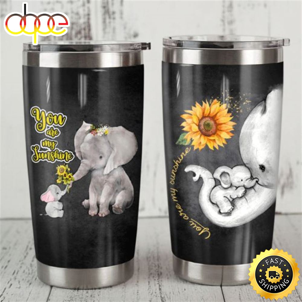 You Are My Sunshine Elephant Mom And Baby Gift Ideas For Dad Tumbler Vxqpnl