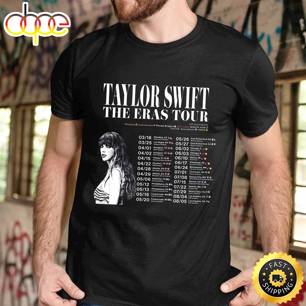 Taylor Swift Anuncia Concierto En Mexico Tour 2023 Black T-shirt ...