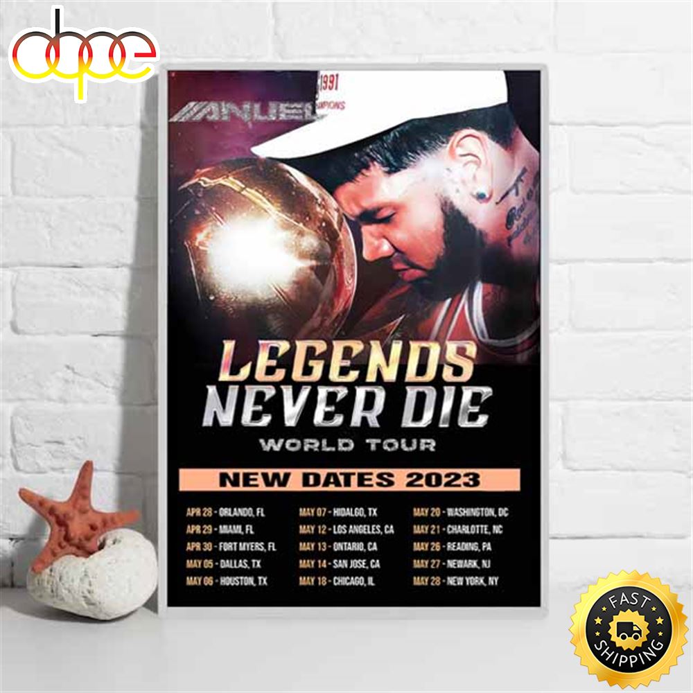 Anuel Aa Legends Never Die Newark Tour 2023 Poster Nxi98c