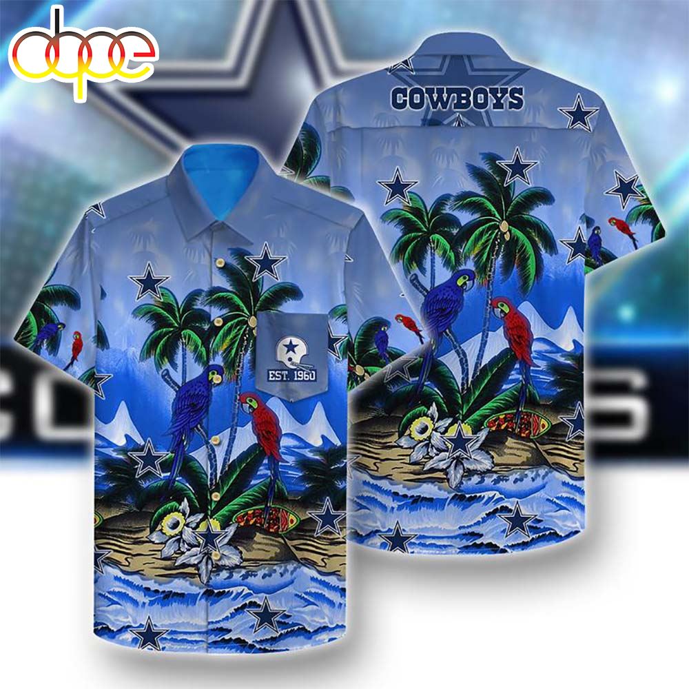Best Dallas Cowboys Parrots Hawaiian Shirt X92j4x