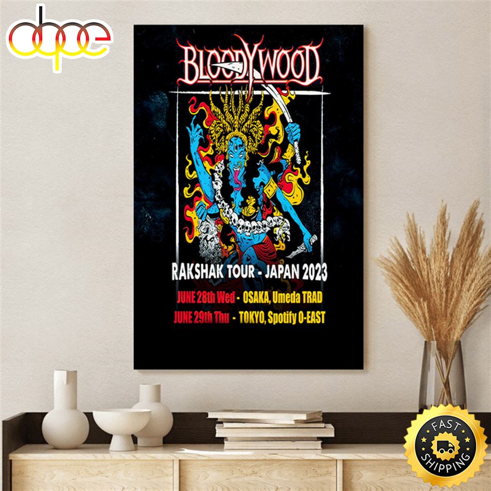 Bloodywood Rakshak Tour Japan Tour 2023 Poster Canvas Cnxcav