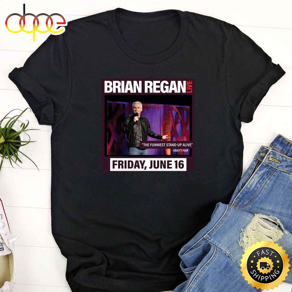 Brian Regan Live Stroudsburg Pa Tour 2023 Black T Shirt C2ncn7