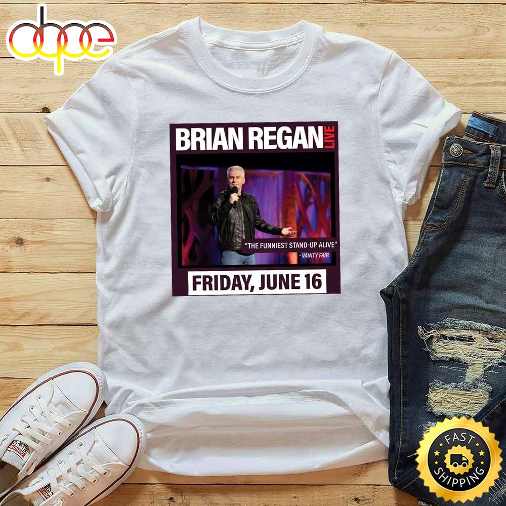 Brian Regan Live Stroudsburg Pa Tour 2023 White T Shirt Yhxlir