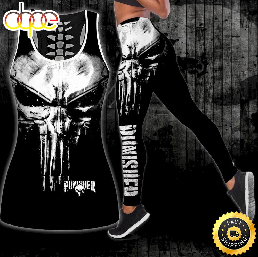 Combo The Punisher New Hollow Tanktop And Leggings Ohvnb0