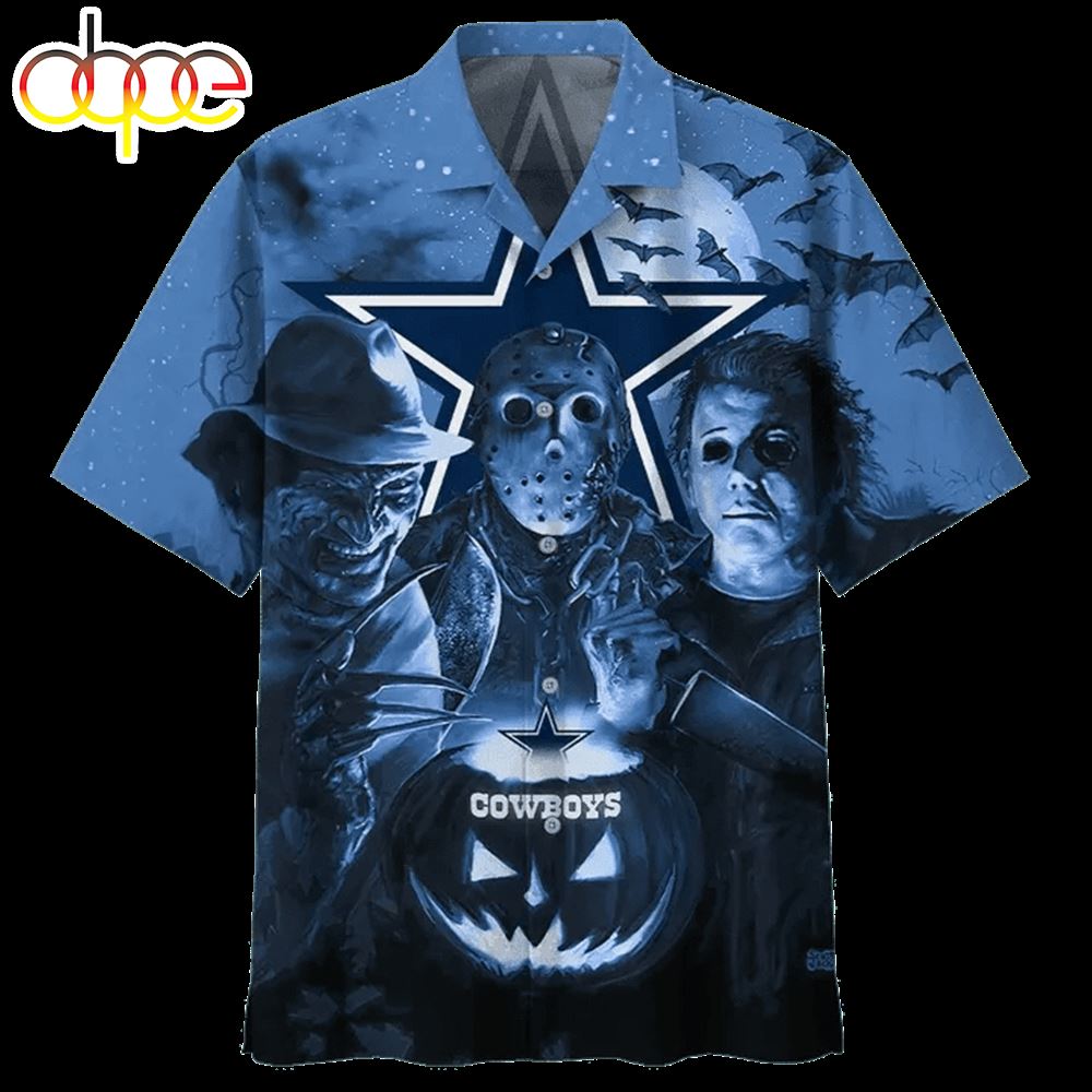 Dallas Cowboys Horror Night 3D Hawaiian Shirt Hzkbgx