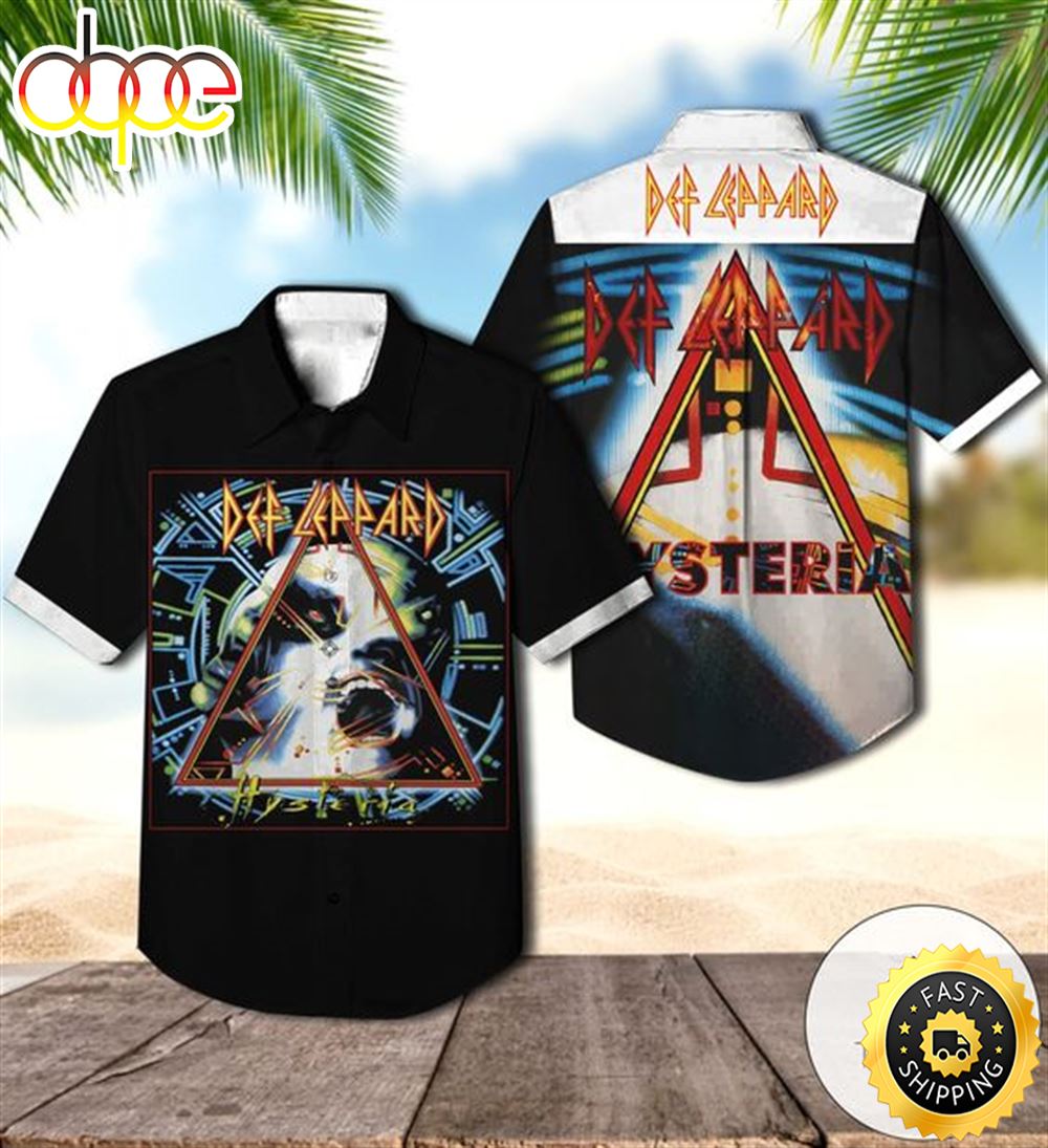 Def Leppard Hysteria Album Cover Hawaiian Shirt Iechod
