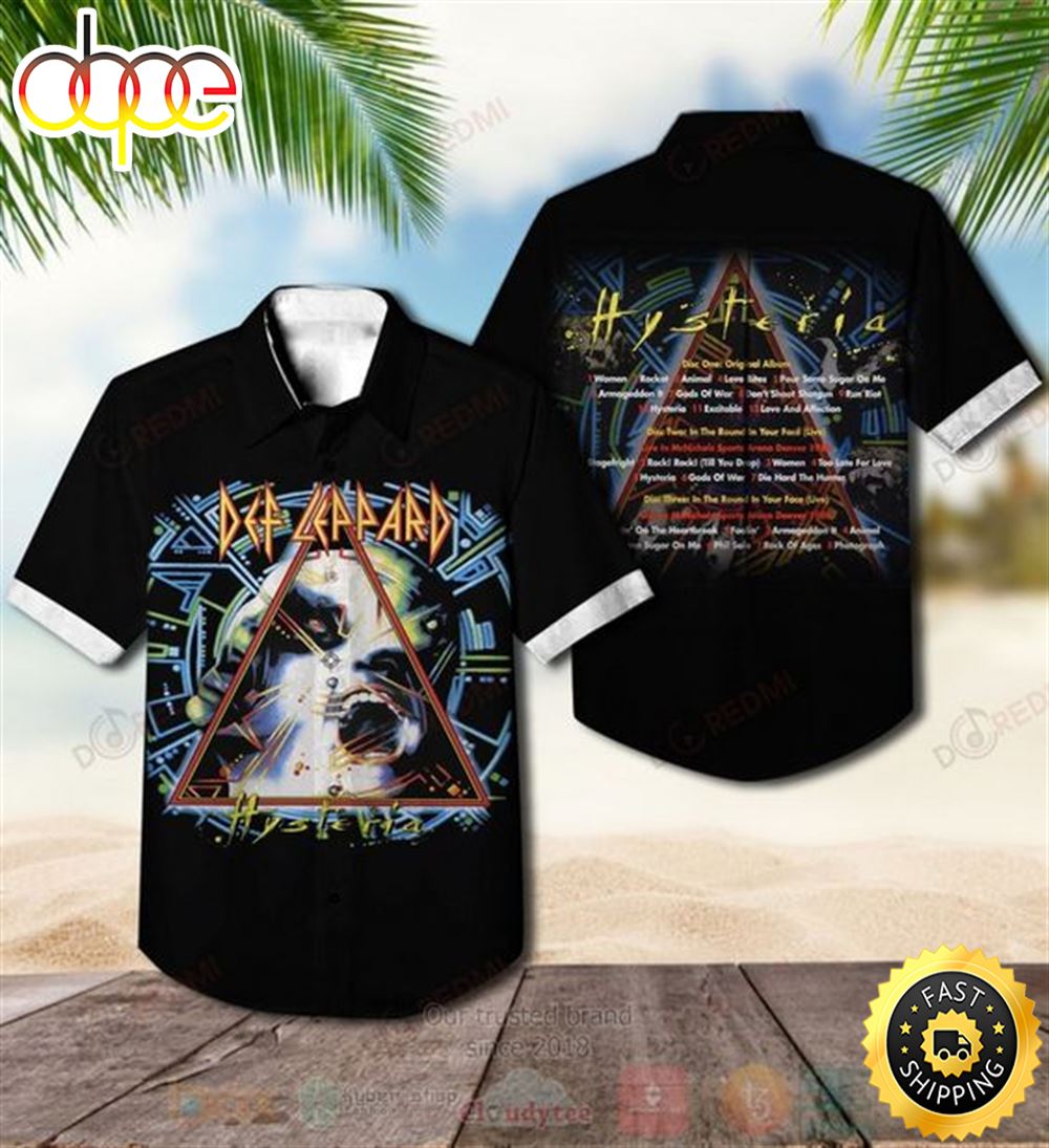 Def Leppard Hysteria Disc One Original Album Hawaiian Shirt Jdtitv