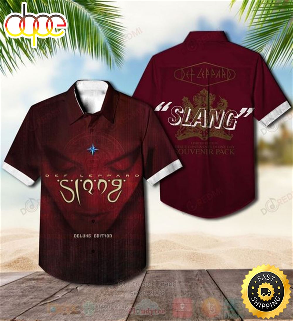 Def Leppard Slang Hawaiian Shirt Y2kdao