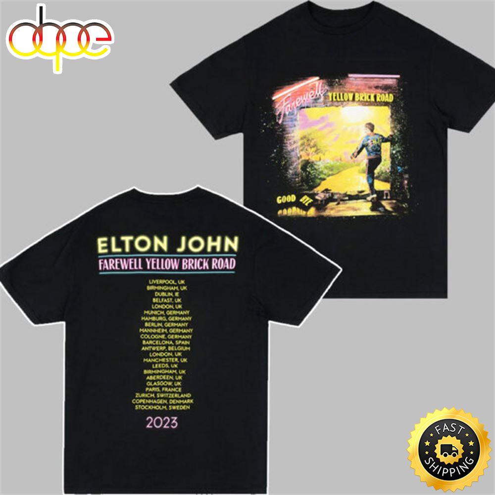 tre Diagnose sløring Elton John Farewell Neon Tour Euuk 2023 Tshirt – Musicdope80s.com
