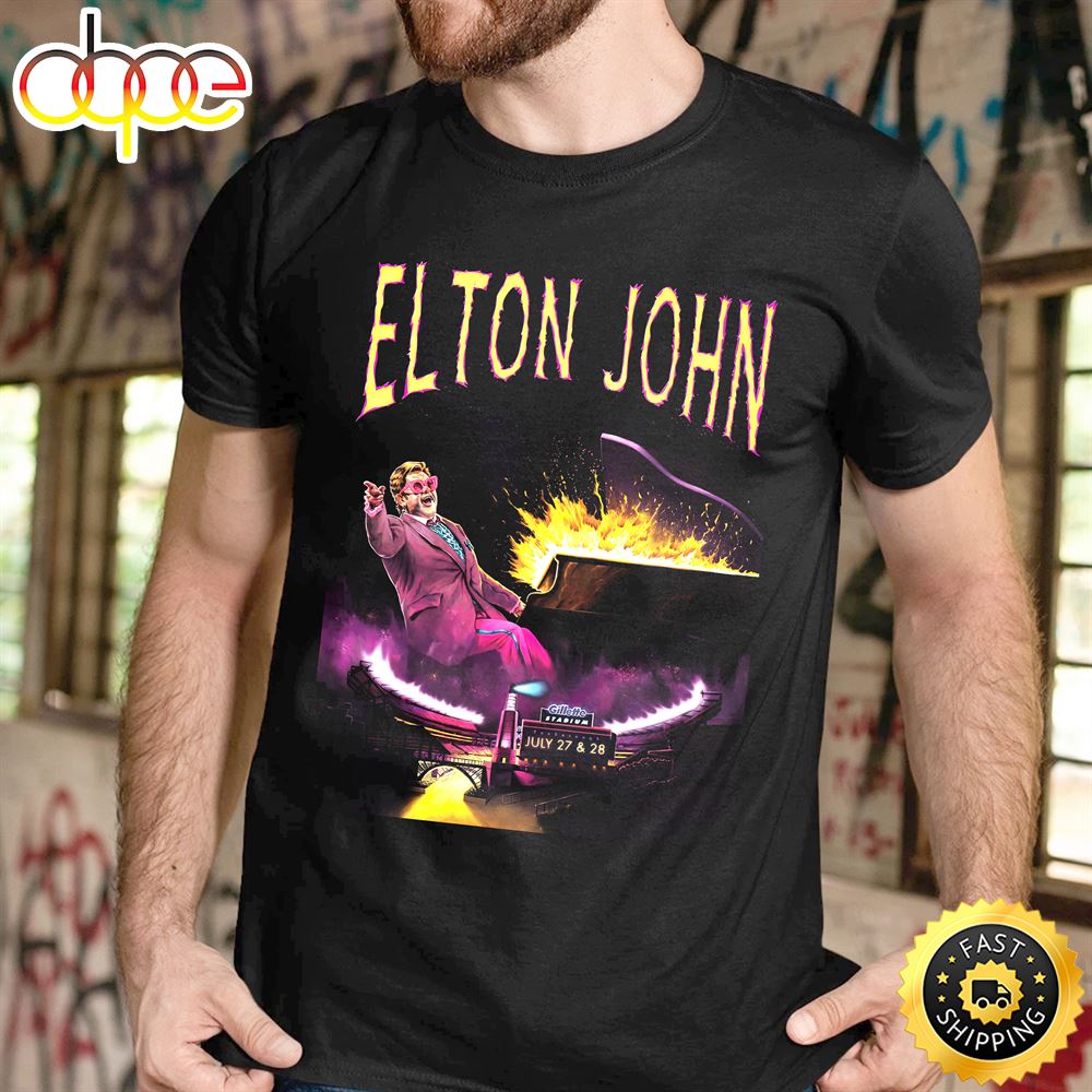 Elton John Foxborough Farewell Yellow Brick Road Tour Unisex T Shirt Nondwx